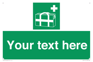 Custom sign safe condition Medical grab bag